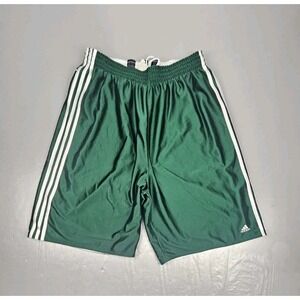 Vintage Adidas Basketball Shorts Mens XL Dazzle Mesh Reversible Green White